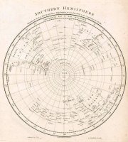 Southern hemisphere: shewing the track of his Majesties ship Sirius from the Equator to the compleating the circle